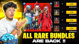 Free Fire🔥 All Rare Bundles & Items Are Back😍Wasting 10,000💎Diamonds in 8 Min -Garena Free Fire