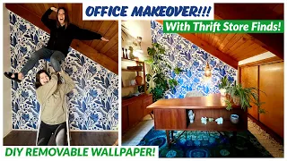 MY OFFICE MAKEOVER BEFORE & AFTER | Thrifted Decor | Interior Design | Home VLOG