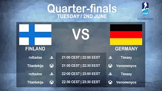 #IIHFEsports Fan Championship Quarter-finals: Finland vs Germany | #IIHFWorlds 2020