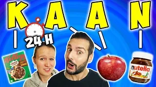 24 STUNDEN DIE BUCHSTABEN VON "KAAN" ESSEN! K wie Kelloggs, A wie Apfel, N wie Nutella