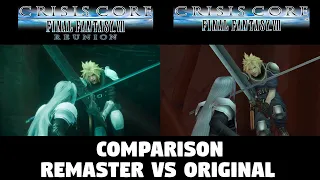 Cloud vs Sephiroth Comparison Remaster vs Original - Crisis Core Final Fantasy 7 Reunion