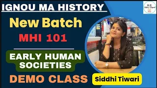 MHI 101: Unit 01 - Early Human Societies (प्रारंभिक मानव समाज)| Ancient and Medieval Society #ignou