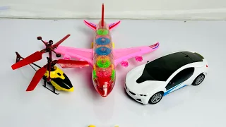 Transparent 3d lighting Rc Aeroplane unboxing and testing remote controls BMW unboxing rc helicopter