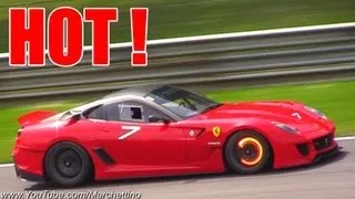 Ferrari 599XX vs FXX Hot Glowing Brakes!!