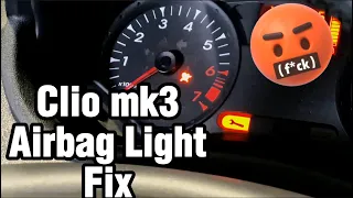 Renault clio airbag light fix DF071 squib replacement