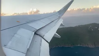 American Airlines A319-115 (N90024) Takeoff from St  Thomas and Landing in Philadelphia