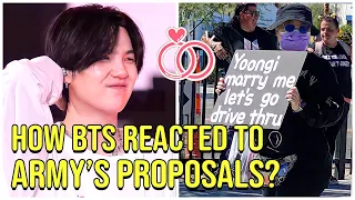 BTS Reactions When They Got Proposals From ARMYs - These Will Make You Laugh!