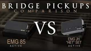 EMG 85 vs EMG JH HET SET - Active Bridge Pickup Guitar Tone Comparison / Review / Demo