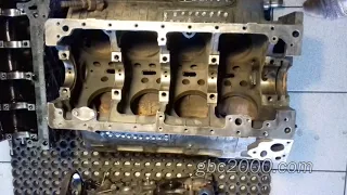 Размороженный блок цилиндров ремонт резиновой сваркой Горловка Defrosted cylinder block welding