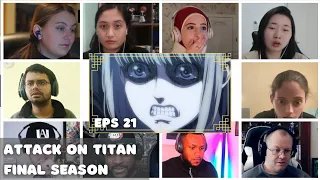 『Eren Rumbling』 Attack on Titan Final Season Episode 21 Reaction Mashup |  Shingeki no Kyojin 4th
