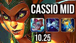 CASSIOPEIA vs LEBLANC (MID) | 2.1M mastery, 1400+ games, 6 solo kills | BR Diamond | v10.25