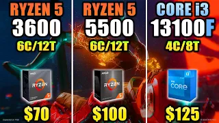 R5 3600 vs. R5 5500 vs. i3-13100F - Which CPU is Better Value for Money?