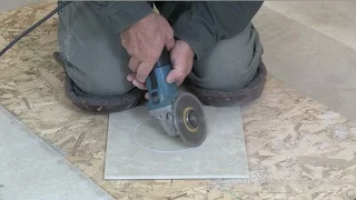 How To Cut A Floor Tile Circle For Toilet Flange