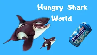 ASMR Playing Hungry Shark World *whispering* *gum chewing*