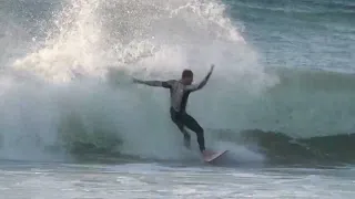 SURFING a NON local Shorebreak JUST DOWN THE COAST