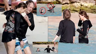 Paul McCartney Packs On PDA With Wife Nancy Shevell While Playing In Ocean On St. Barts Trip