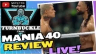 THE GREATEST WRESTLEMANIA EVER 🎯🎯 TURNBUCKLE TALK