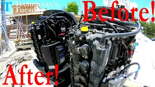 Cleaning An Outboard Engine!