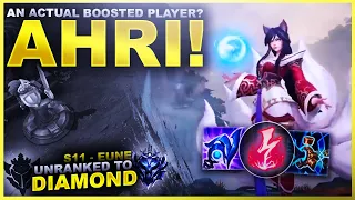 I'M ACTUALLY AGAINST A BOOSTED PLAYER? AHRI! - Unranked to Diamond: EUNE Edition | League of Legends