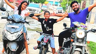 Bike ride with Chinu & Riya 😍