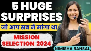 5 Huge Surprises |अब Selection हो कर रहेगा Mission Selection 2024 | Bank exams | Nimisha Bansal