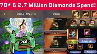 2.8  Million Diamonds spend - Monster Pit - 70* Quest - Boost - Legacy of Discord - Apollyon