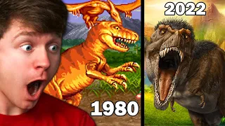 Reacting to the EVOLUTION of DINOSAUR GAMES!
