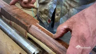 Turning a HUGE Cocobolo flute on a Metal Lathe!!