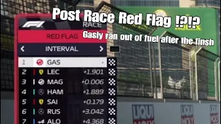 Gasly ran out of fuel and caused a POST-RACE Red Flag ! | F1 Manager 22