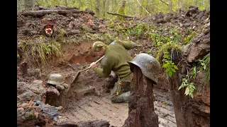 Баня Вермахта под Старой Руссой  Bath of the Wehrmacht inside the dugout