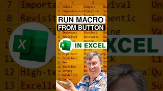 Excel - How to Run a Macro From a Button in the Excel Grid #excelfansonly