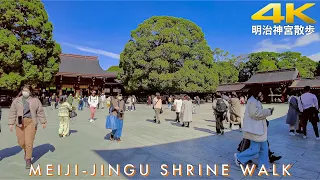 【4K/60fps】Tokyo Japan - Meiji Jingu Shrine walking tour - 2023