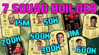 FIFA 20 SQUAD BUILDER 50K 200K 300K 500K 600K 1M 15M SQUAD BUILDER FUT CHAMPIONS TEAMS