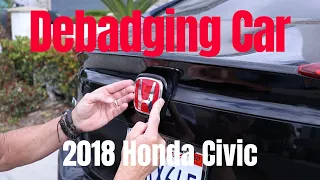 Car Debadging: 2018 Honda Civic Type-R emblem replacement