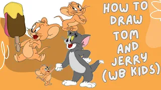 how to draw tom and jerry step by step