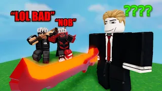 Destroying 2 Toxic Players with the Barbarian Kit.. (Roblox Bedwars)