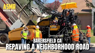 1 Hour Of Men Hard At Work Repaving A Neighborhood Road | 4K 60FPS ASMR