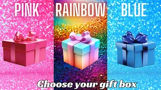 Choose Your Gift...! Pink, Rainbow or Blue 💗💙 How Lucky Are You? 😱 #giftboxchalleng #chooseyourgift