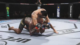 Israel Adesanya vs. Tony Ferguson Crazy Brawl (EA Sports UFC 4)