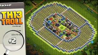 Phenomenal TH13 Troll Base | The Colosseum | NEW UPDATE FUNNY Titan League TROLLING | Clash of Clans