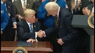 Buzz Aldrin Applauds As Trump Signs Space Council Executive Order