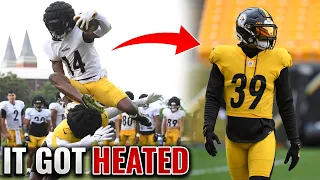 GEORGE PICKENS VS MINKAH FITZPATRICK! INSANE 1VS1'S AT STEELERS TRAINING CAMP LAST YEAR!