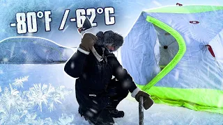 Winter Camping in the Coldest Place on Earth: A Hot Tent Experience -80°F (-62°C)