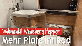 Weinsberg Pepper: Endlich mehr Platz im Bad 🚽 | Waschbecken versetzen