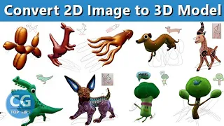 Monster Mash - Convert 2D Image to 3D Model in Blender 3.1