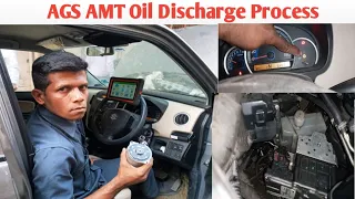 Auto Gear Shift AGS Maruti Suzuki Wagnor Oil Discharge Process || AMT Cars Oil Discharge On Scanner
