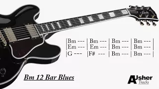 BB Blues B minor 12 Bar | Guitar Jam Track | 1HOUR EDITION