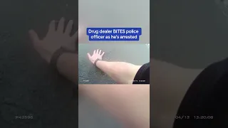 Drug dealer BITES police officer as he gets arrested