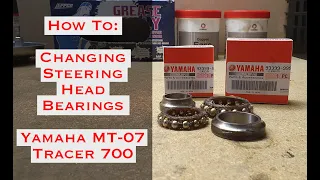 How To Replace Steering Head Bearings (Head Stock Bearings) | Yamaha MT07 Tracer