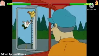 Peter Griffin vs chicken with Healthbars